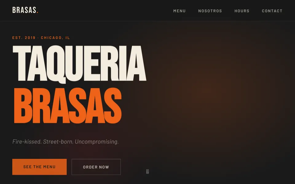 Taqueria Brasas website preview
